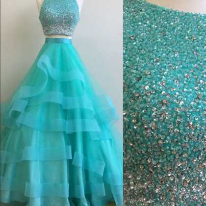 A-line Tulle Prom Formal Evening Dress, Sexy..