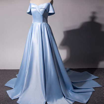 Adore Outfit Sky Blue Long Prom Dresses Off The..