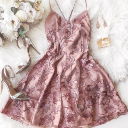 Adore Outfit Pink Sleeveless Spaghetti-straps..