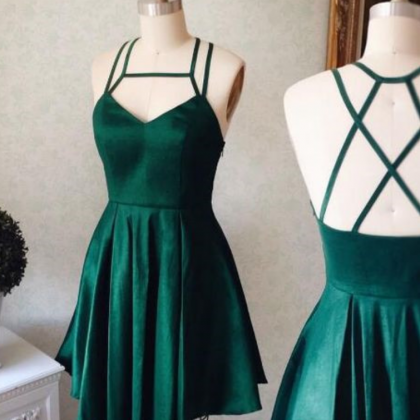 Emerald Homecoming Dress,short Party Dress,green..