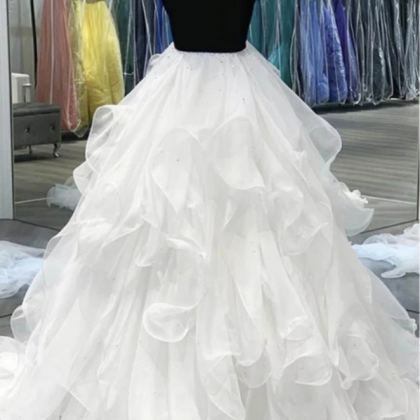 Sweetheart Long A-line Organza Beaded Prom..