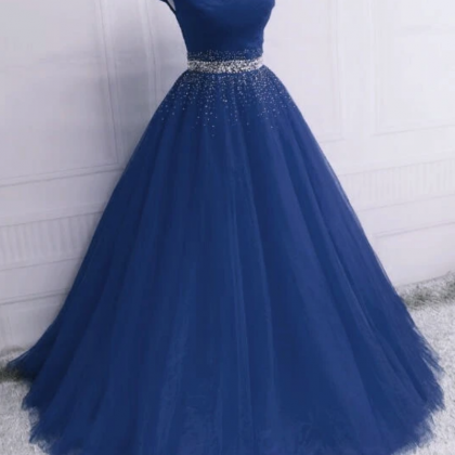Beautiful Tulle Long Sweetheart Beaded Party..
