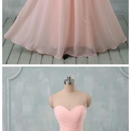 Prom Dresses>simple Pink Chiffon Party..