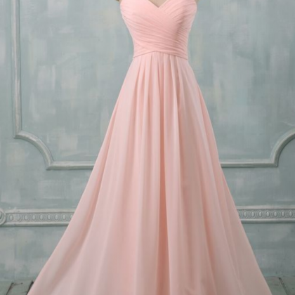 Prom Dresses>simple Pink Chiffon Party..