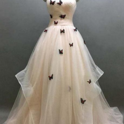 Ivory Sweetheart Ruffle Prom Dress, Beautiful..