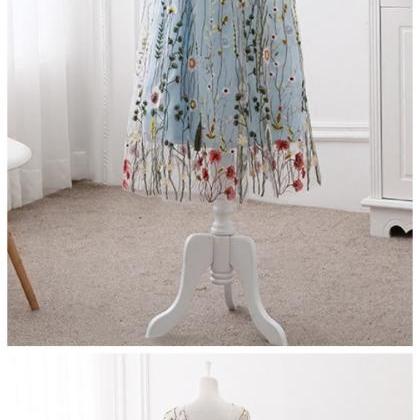Light Blue Bridesmaid Dress, Beautiful Flowers..