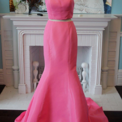 Mermaid Long Prom Dress, 2 Pieces Formal Evening..