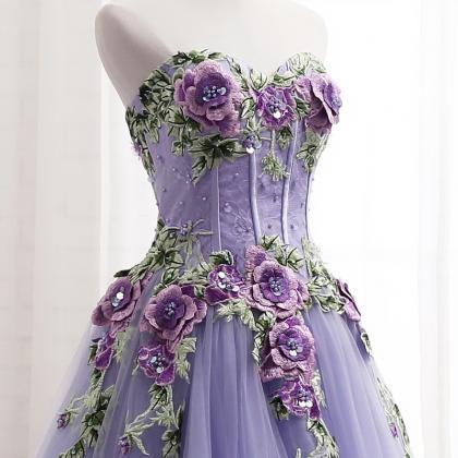 Purple Evening Dress Design Off Shoulder..
