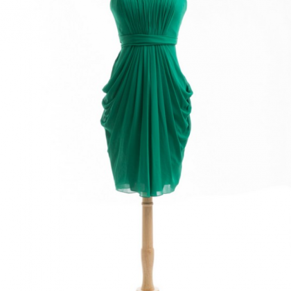 Emerald Green Bridesmaid Dress Knee Length 2018..