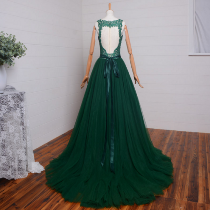 Green Prom Dresses, Lace Prom Dress,dresses For..