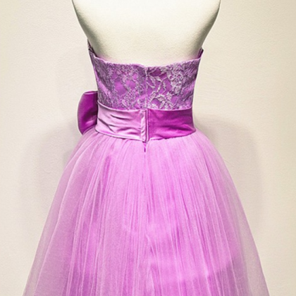 Aline Purple Homecoming Dresses,hollow Sleeveless..