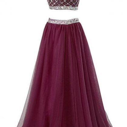 Charming Evening Dress,two Piece Long Prom Dresses..