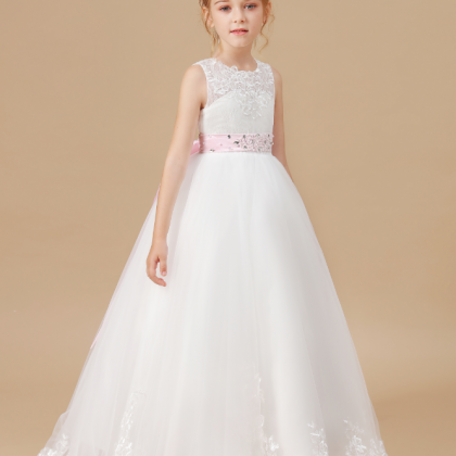 Flower Girl Dresses, Mesh Butterfly Wedding Party Princess Dress ...