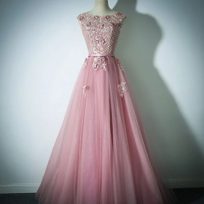 Lace Tulle Long Prom Dress, Evening Dress
