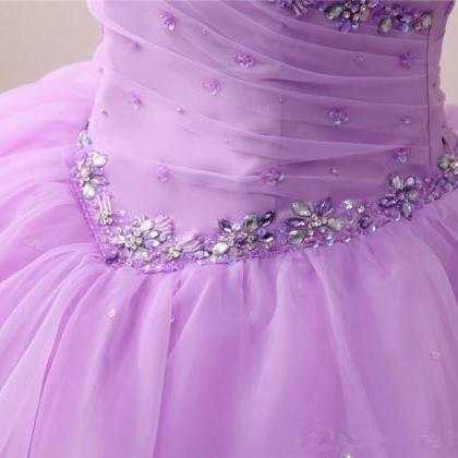 Sweetheart Lilac Ball Gown Quinceanera Dresses..