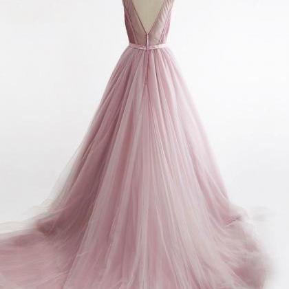 Simple Dusty Rose Prom Dresses Organza Sweet 15..