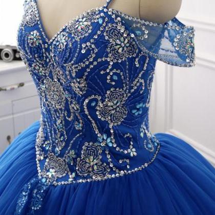 Royal Blue Quinceanera Dresses Ball Gown Spaghetti..