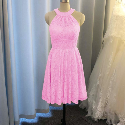 Pink Bridesmaid Dresses, Lace Bridesmaid Dresses,..