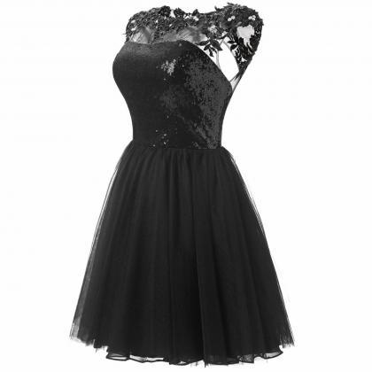 Charming Prom Dress,tulle Prom Dresses,black Prom..