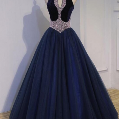 Prom Dresses Tulle with Light Pearl..