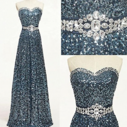 Charming Prom Dress,sequin Prom Dress,sweetheart..