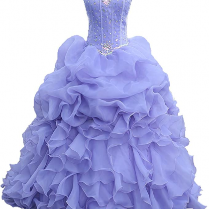 Beaded Quinceanera Dress 2019 Ruffles Ball Gown..