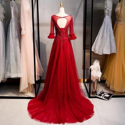 Red Wedding Dress,formal Evening Dress, Queen Prom..