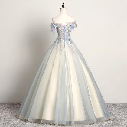 Color Wedding Dress One Shoulder Super Fairy Puffy..