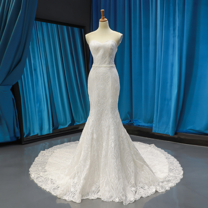 Korean Waist Closing Fishtail Luxury Wedding Dress..