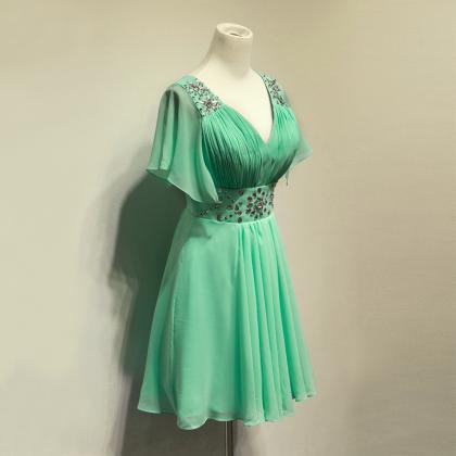 Short Prom Dress,green Prom Dress,cute Prom..
