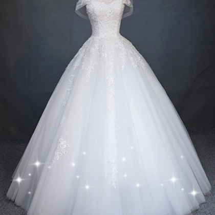 Charming Ball Gown Wedding Dress, Elegant Tulle..