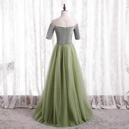 Style, Long Prom Dress,green Dress, Fresh Party..