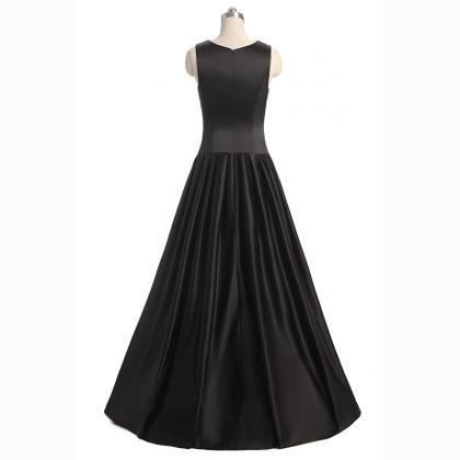 Prom Dresses O-neck Sleeveless Formal Party Gowns..