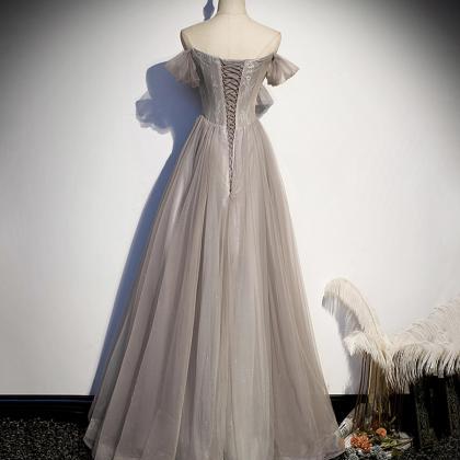 Elegant Tulle Lace Long Prom Dress A Line Evening..
