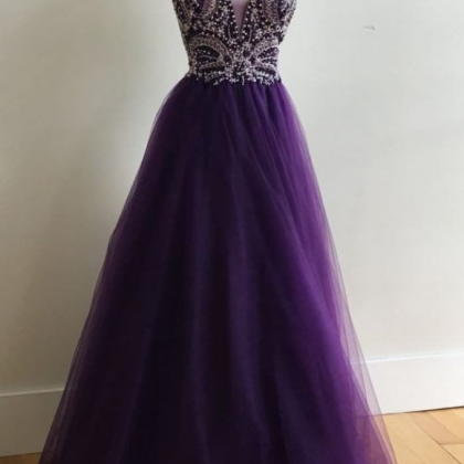 Purple Prom Dress Long, Prom Dresses Wedding Party..