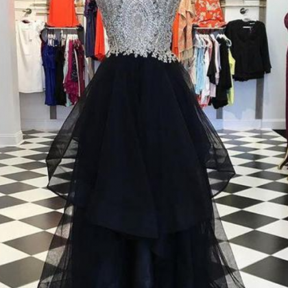Long Prom Dresses With Appliques And..