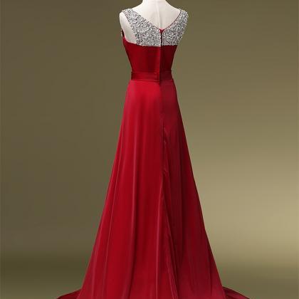 Handmade Prom Dress, Real Made Prom Dress,red Prom..