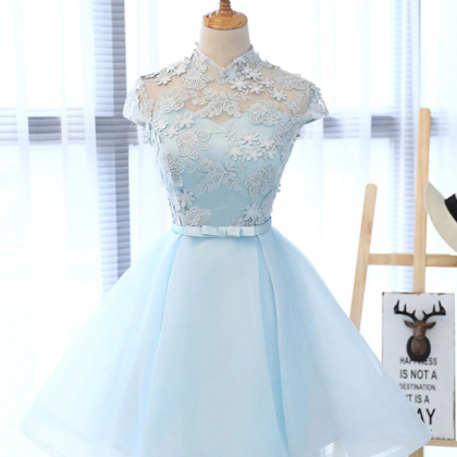 Homecoming Dresses,cute Lace Tulle Short Prom..