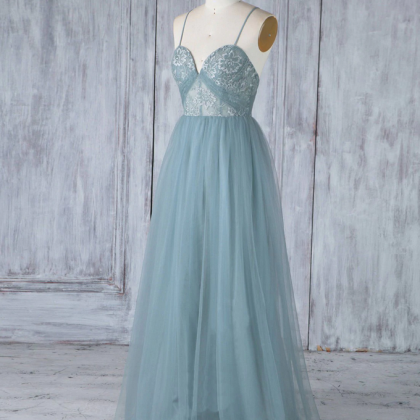 Prom Dresses,simple Sweetheart Neck Tulle Lace..