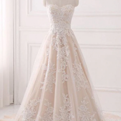 Prom Dresses,a Line Sweetheart Tulle Wedding Dress..