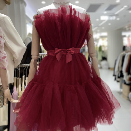Homecoming Dresses,cute Tulle Party Dress With..