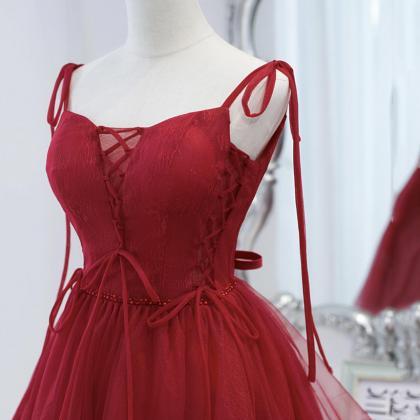 Homecoming Dresses,tulle lace-up sh..