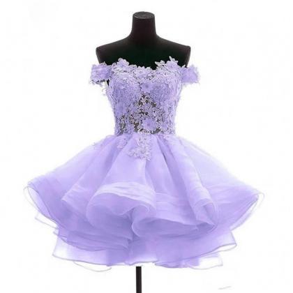 Cute Off Shoulder Homecoming Dress Party Dress,..