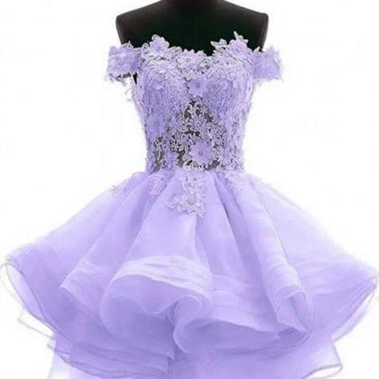Cute Off Shoulder Homecoming Dress Party Dress,..