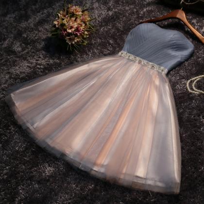 Lovely Tulle Sweetheart Bridesmaid Dress With..