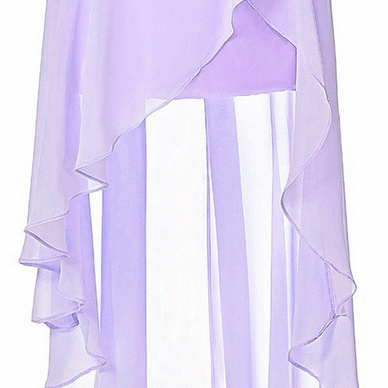Lovely High Low Lavender Short Chiffon Sweetheart..