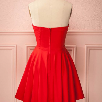 Short Red Homecoming Dress, Party Dress, Short Red..