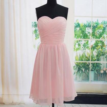 Light Pink Simple Bridesmaid Dresses, Bridesmaid..