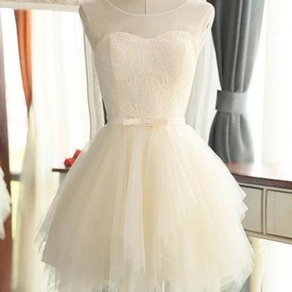Lovely Light Short Tulle Party Dress , Cute Prom..