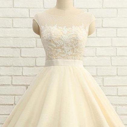 Knee-length Prom Dresses,short Lace Homecoming..